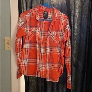 Orange and blue flannel